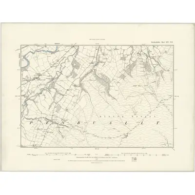 1887 Map of Brecknockshire XIV.NE, 1888 Print