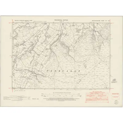1948 Map of Brecknockshire XIV.NE, 1953 Print