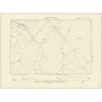 1903 Map of Brecknockshire XIV.SE, 1905 Print