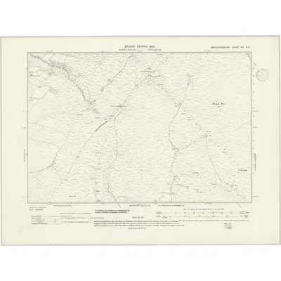1903 Map of Brecknockshire XIV.SE, 1937 Print