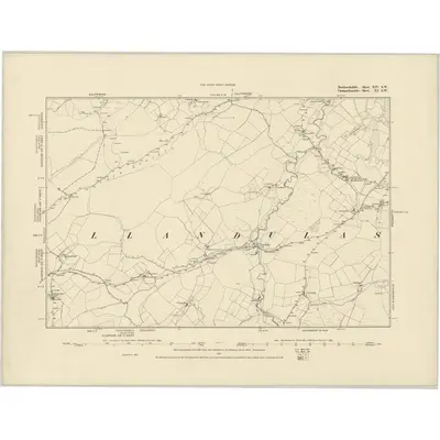 1887 Map of Brecknockshire XIV.SW