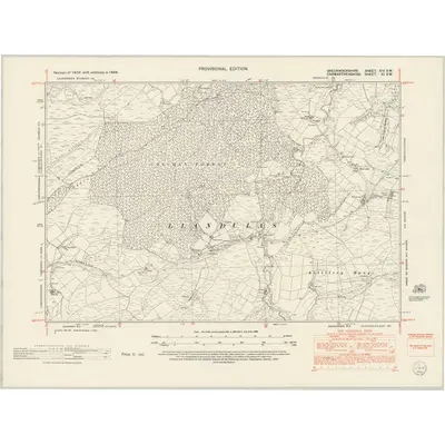 1948 Map of Brecknockshire XIV.SW, 1952 Print