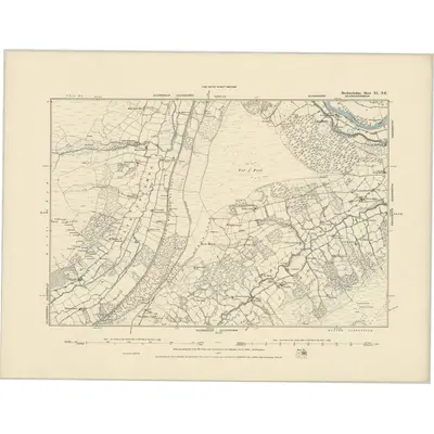 1879 Map of Brecknockshire XL.NE, 1887 Print