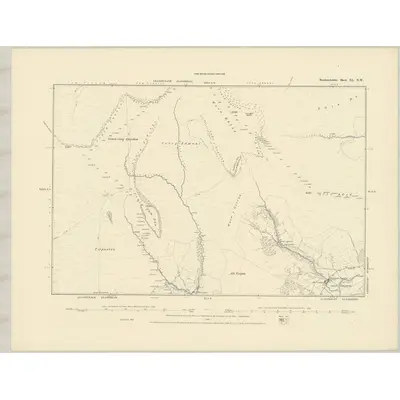 1885 Map of Brecknockshire XL.NW, 1887 Print