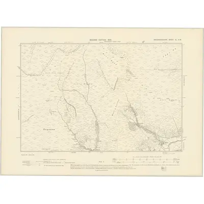 1903 Map of Brecknockshire XL.NW, 1905 Print