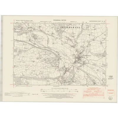 1948 Map of Brecknockshire XLI.NE, 1953 Print