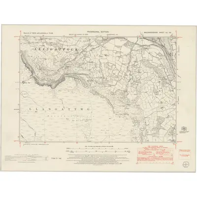 1948 Map of Brecknockshire XLI.SE, 1953 Print