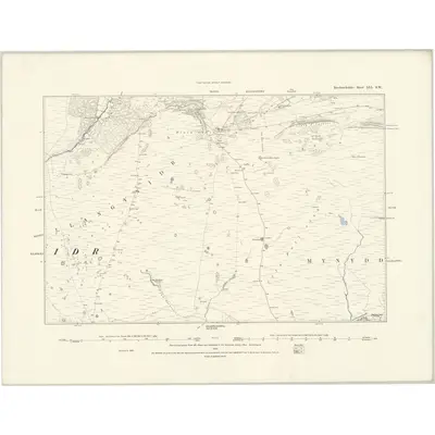 1879 Map of Brecknockshire XLI.SW, 1888 Print