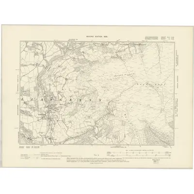 1903 Map of Brecknockshire XLII.NW, 1905 Print