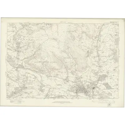 1916 Map of Brecknockshire XLII, 1922 Print