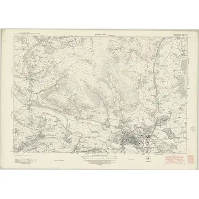 1938 Map of Brecknockshire XLII, 1948 Print