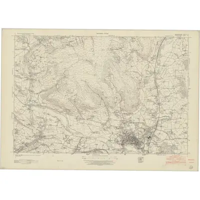 1944 Map of Brecknockshire XLII, 1953 Print