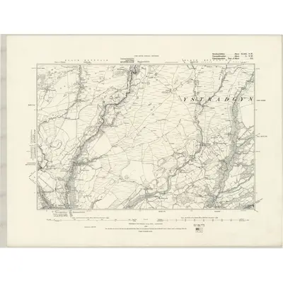1876 Map of Brecknockshire XLIII.NW, 1888 Print