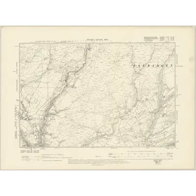 1903 Map of Brecknockshire XLIII.NW, 1905 Print