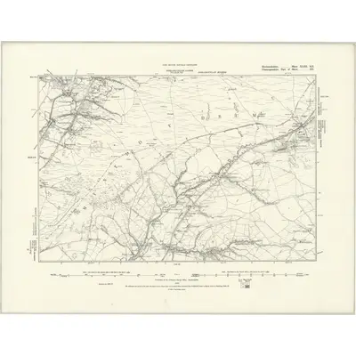 1876 Map of Brecknockshire XLIII.SE, 1888 Print