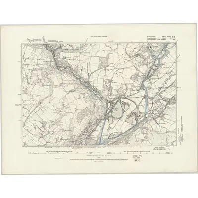 1876 Map of Brecknockshire XLIII.SW, 1889 Print