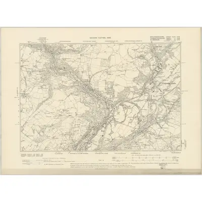 1903 Map of Brecknockshire XLIII.SW, 1906 Print