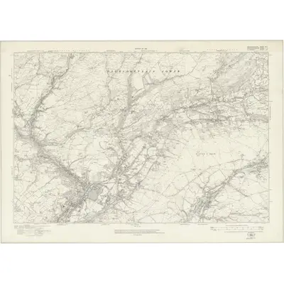 1913 Map of Brecknockshire XLIII, 1921 Print