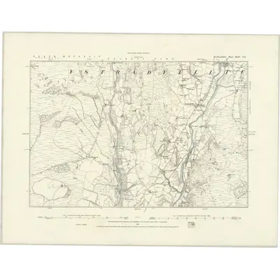 1877 Map of Brecknockshire XLIV.NE, 1888 Print
