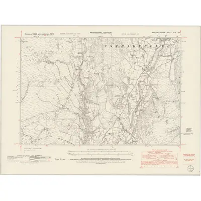 1948 Map of Brecknockshire XLIV.NE, 1953 Print