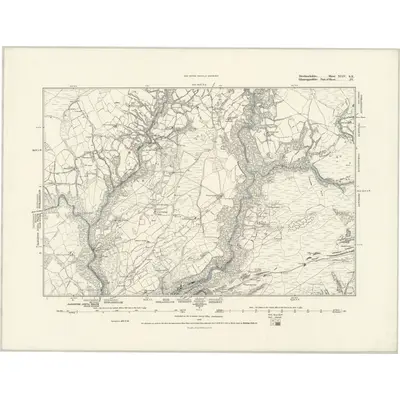 1876 Map of Brecknockshire XLIV.SE, 1888 Print
