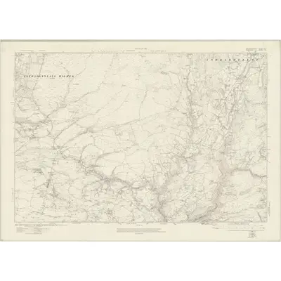 1914 Map of Brecknockshire XLIV, 1921 Print