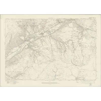 1914 Map of Brecknockshire XLIX, 1921 Print