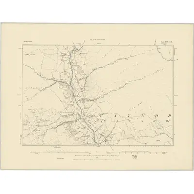 1884 Map of Brecknockshire XLV.NE