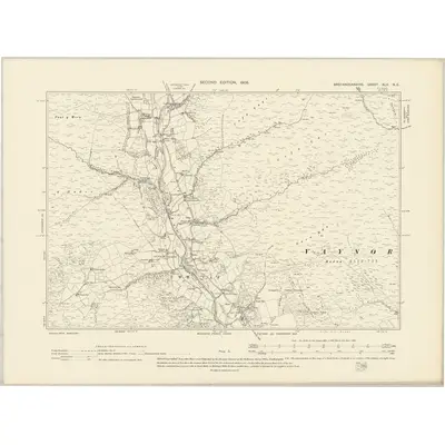 1903 Map of Brecknockshire XLV.NE, 1905 Print