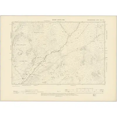 1903 Map of Brecknockshire XLV.NW, 1905 Print
