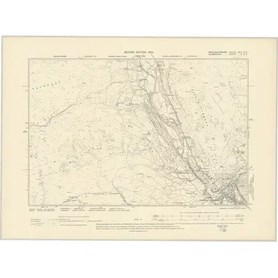 1903 Map of Brecknockshire XLV.SE, 1905 Print