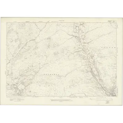1914 Map of Brecknockshire XLV, 1922 Print
