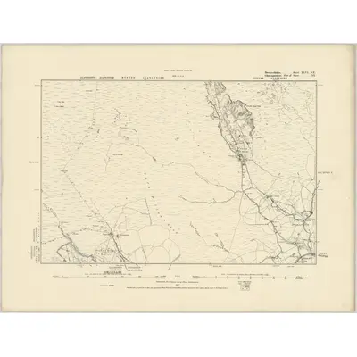 1873 Map of Brecknockshire XLVI.NE, 1887 Print
