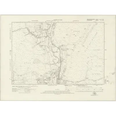 1914 Map of Brecknockshire XLVI.NW, 1922 Print
