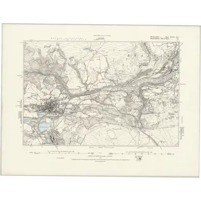 1877 Map of Brecknockshire XLVII.NE, 1888 Print