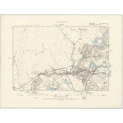 1877 Map of Brecknockshire XLVII.NW, 1888 Print