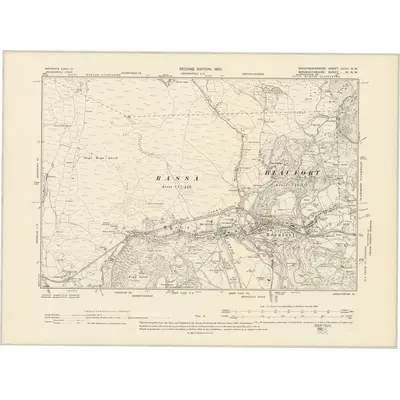 1903 Map of Brecknockshire XLVII.NW, 1905 Print