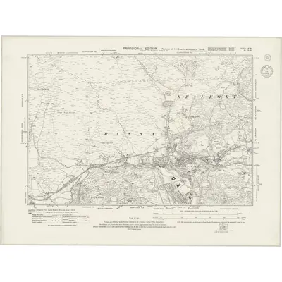 1913 Map of Brecknockshire XLVII.NW, 1943 Print