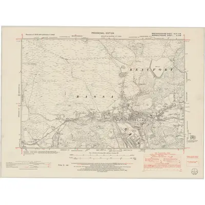 1949 Map of Brecknockshire XLVII.NW, 1953 Print
