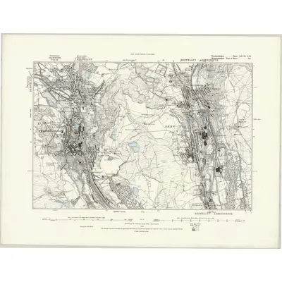 1877 Map of Brecknockshire XLVII.SW, 1888 Print