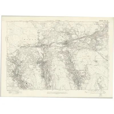 1915 Map of Brecknockshire XLVII, 1922 Print
