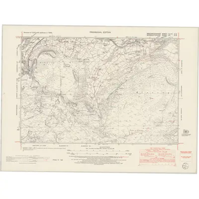 1948 Map of Brecknockshire XLVIII.NW, 1953 Print
