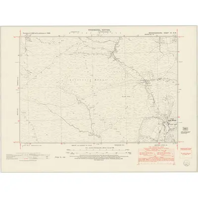 1948 Map of Brecknockshire XV.NW, 1952 Print