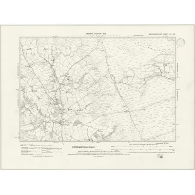 1903 Map of Brecknockshire XV.SE, 1938 Print