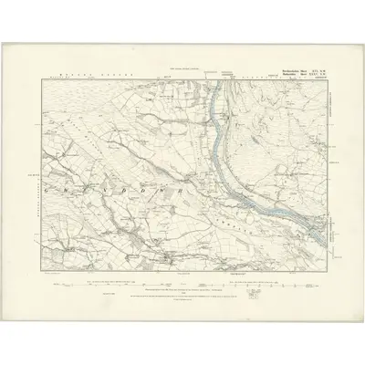 1887 Map of Brecknockshire XVI.NW, 1888 Print