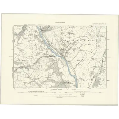1887 Map of Brecknockshire XVI.SE, 1888 Print