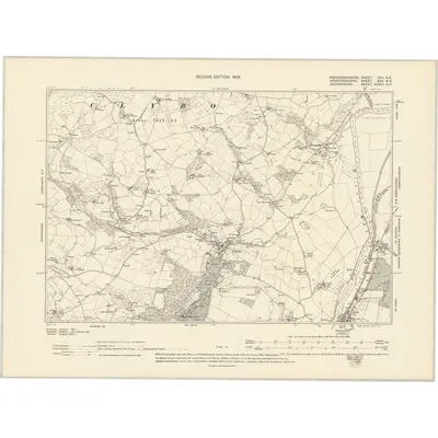 1903 Map of Brecknockshire XVII.NE, 1905 Print