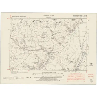 1948 Map of Brecknockshire XVII.NE, 1953 Print