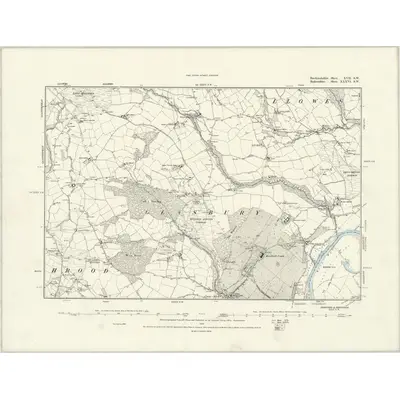 1887 Map of Brecknockshire XVII.SW, 1888 Print