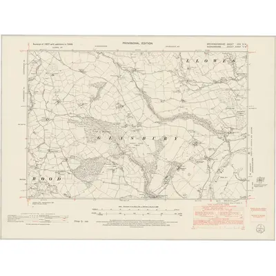 1948 Map of Brecknockshire XVII.SW, 1953 Print
